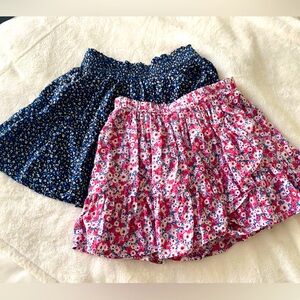 GAP Kids 2 Floral Skirts. Size 8 & 10